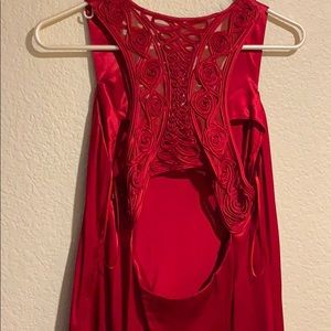 Satin red  dress